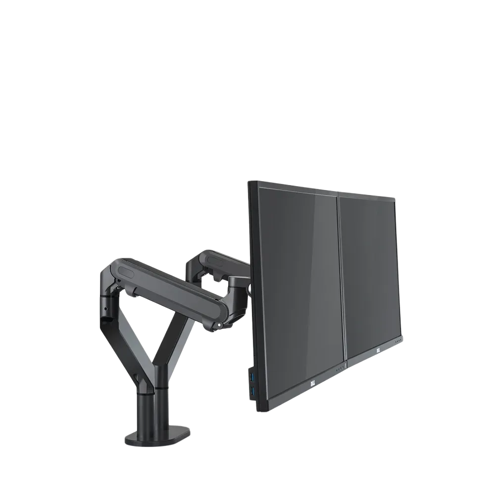 Gamvity Adjustable Dual Monitor Arm Stand – Premium Aluminum Mount for 27" Monitors