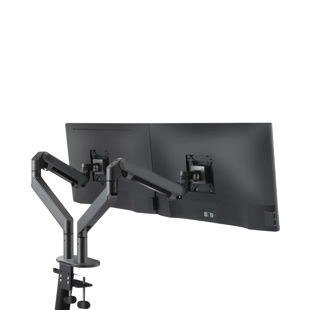 Gamvity Adjustable Dual Monitor Arm Stand – Premium Aluminum Mount for 27" Monitors