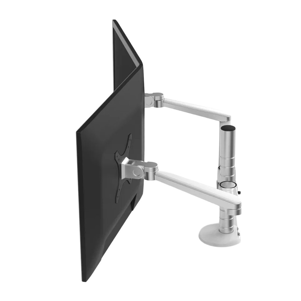 Gamvity Dual Monitor Desk Mount Stand – Adjustable Office LCD Support for 27"–32" Displays