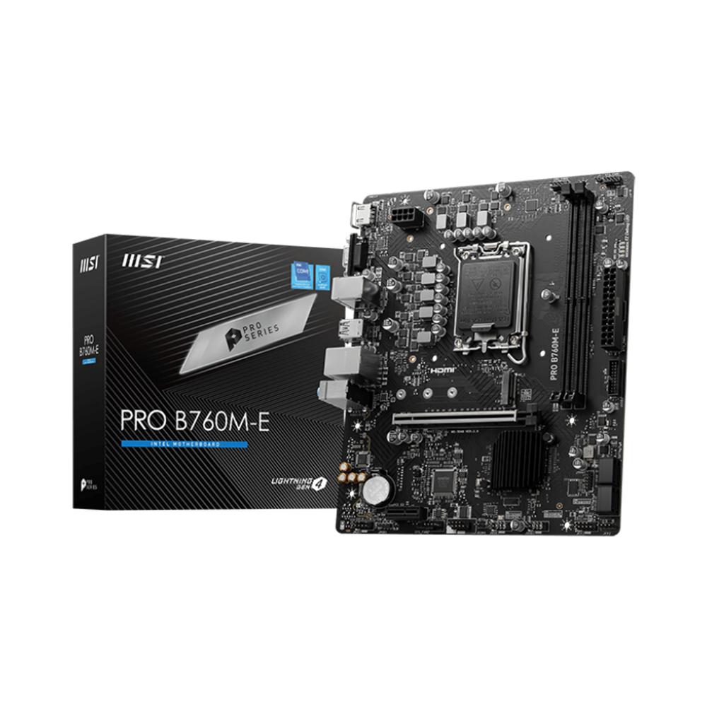 MSI PRO B760M-E DDR5 Motherboard - Black