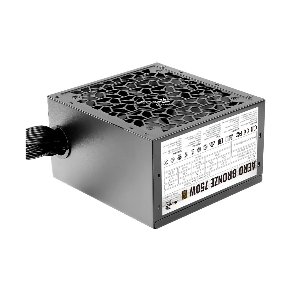 AEROCOOL AERO BRONZE 750W 80Plus Bronze Power Supply - Black
