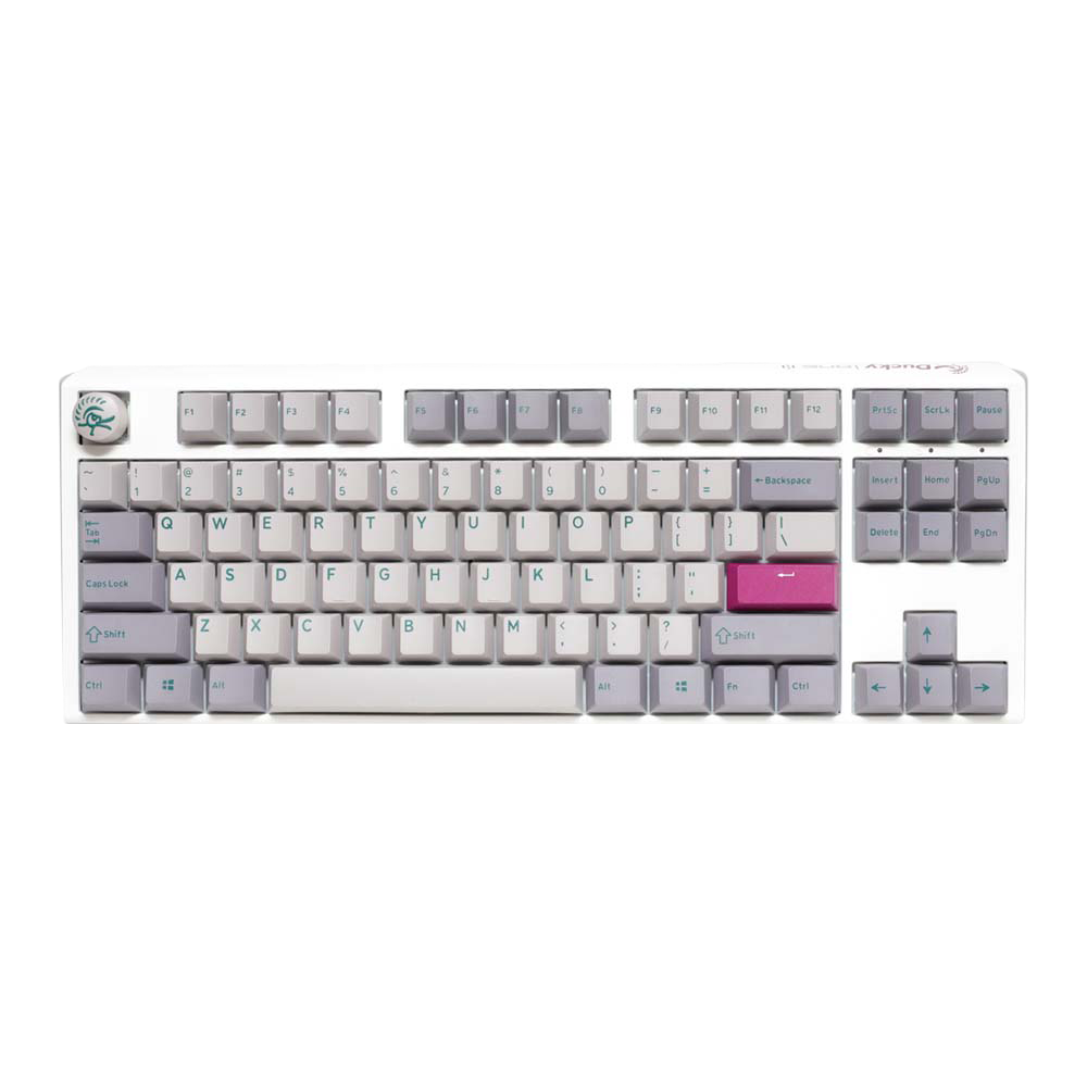 DUCKY ONE 3 TKL HOT SWAP Blue Switch Cherry RGB Wired Mechanical Gaming Keyboard - Mist Grey