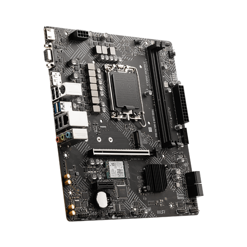 MSI PRO H610M-G DDR4 Wifi Motherboard - Black