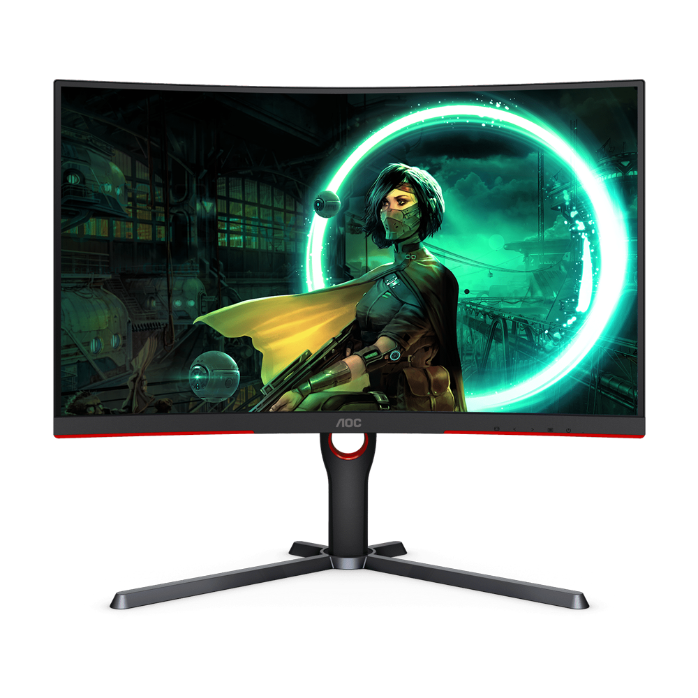 AOC CQ27G3S 27 Inch 165Hz QHD HDMI 2.0 1ms Curved Gaming Monitor - Black
