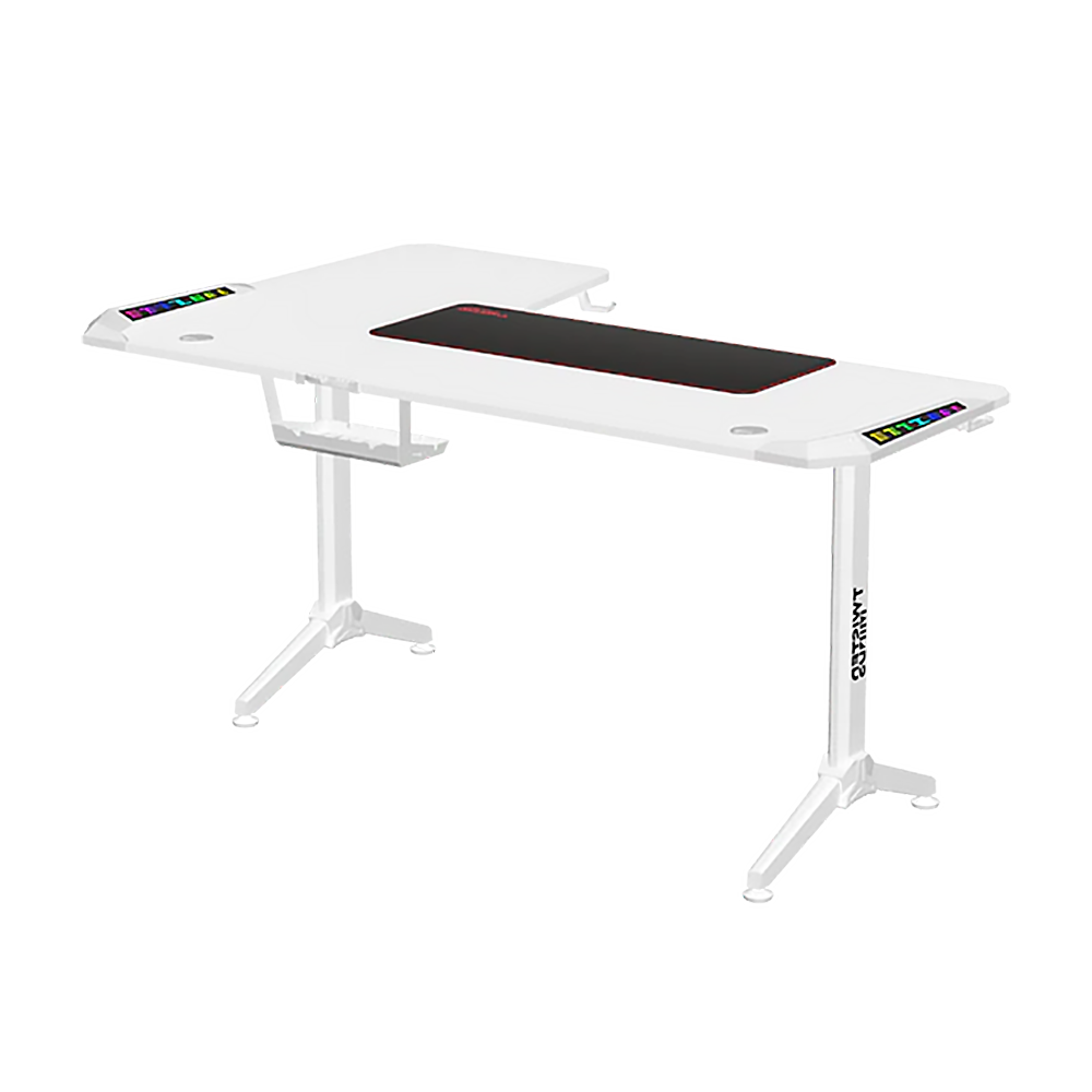 Twisted Minds Corner Gaming Desk RGB Right White