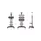 Gamvity Trolley With Wheels Adjustable Height Mobile Tv Mount Stand Height Adjustable Lcd Screen Floor Stand Carts With Dvd Shelf (32-70inch)