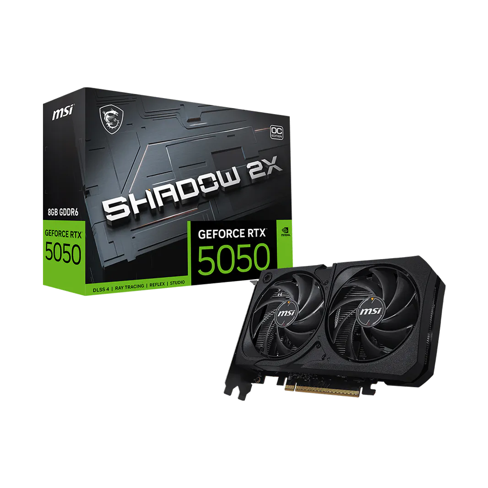 MSI SHADOW 2X GeForce RTX 5050 8GB OC Graphic Card - Black