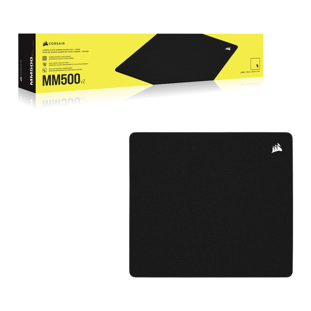 CORSAIR MM500 v2 Hybrid Cloth Gaming Mouse Pad - Large