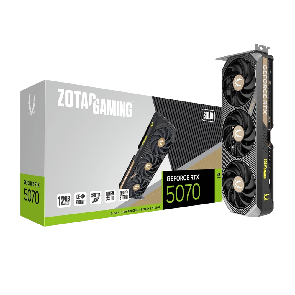 ZOTAC GAMING GeForce RTX 5070 SOLID 12GB Graphic Card - Black