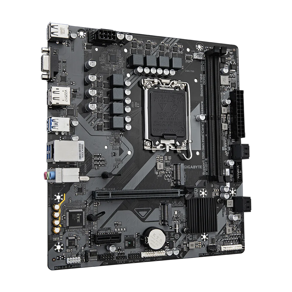 GIGABYTE B760M E DDR5 Micro ATX Motherboard - Black