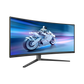 PHILIPS EVNIA 34 Inch  WQHD HDMI 2.0 x 2 QD OLED Curved Gaming Monitor - Black
