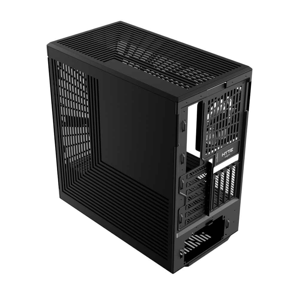 HYTE Y40 Panoramic Tempered Glass With Two 120mm fans, PCI-E 4.0 Vertical Mount included ATX Mid Tower Case - Black