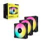 CORSAIR iCUE AF120 RGB ELITE 120mm PWM Triple Fan Kit - Black