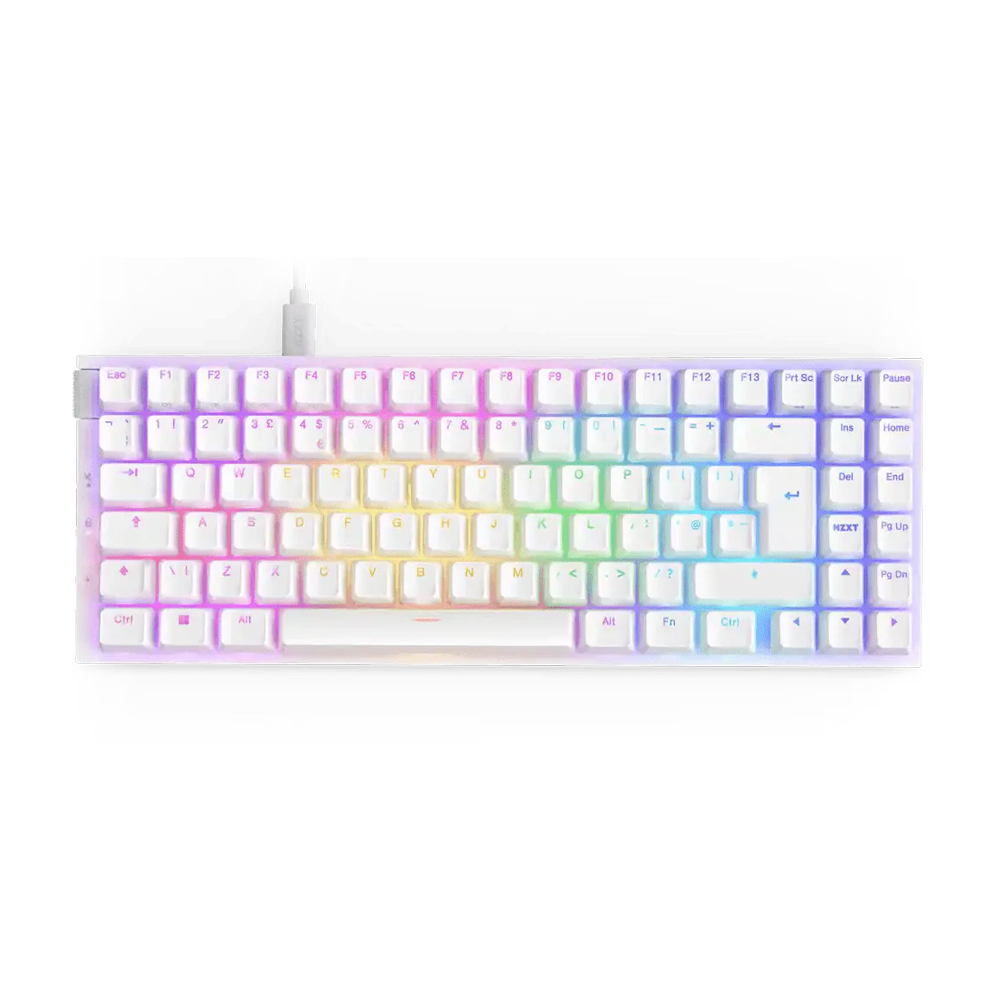 NZXT FUNCTION 2 MINI TKL Wired Optical Gaming Keyboard - White