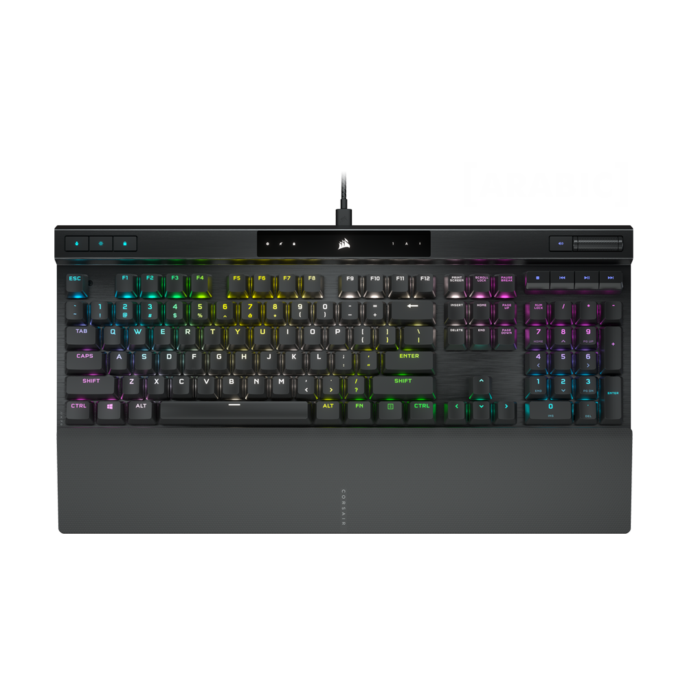 CORSAIR K70 PRO RGB Wired Mechanical Keyboard Arabic - Black