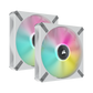 CORSAIR iCUE ML140 RGB ELITE Premium 140mm PWM Magnetic Levitation Fan Dual Fan Kit with iCUE Lighting Node Core - White