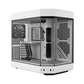 HYTE Dual Chamber Panoramic Tempered Glass ATX Case With 3 Fans - White