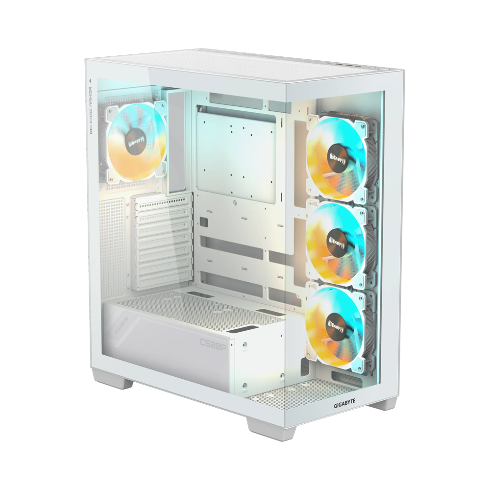 GIGABYTE C500 PANORAMIC STEALTH ICE Mid Tower Case - White