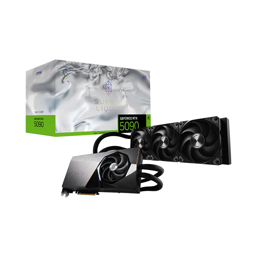 MSI SUPRIM LIQUID SOC Nvidia GeForce RTX 5090 32GB Graphic Card - Black