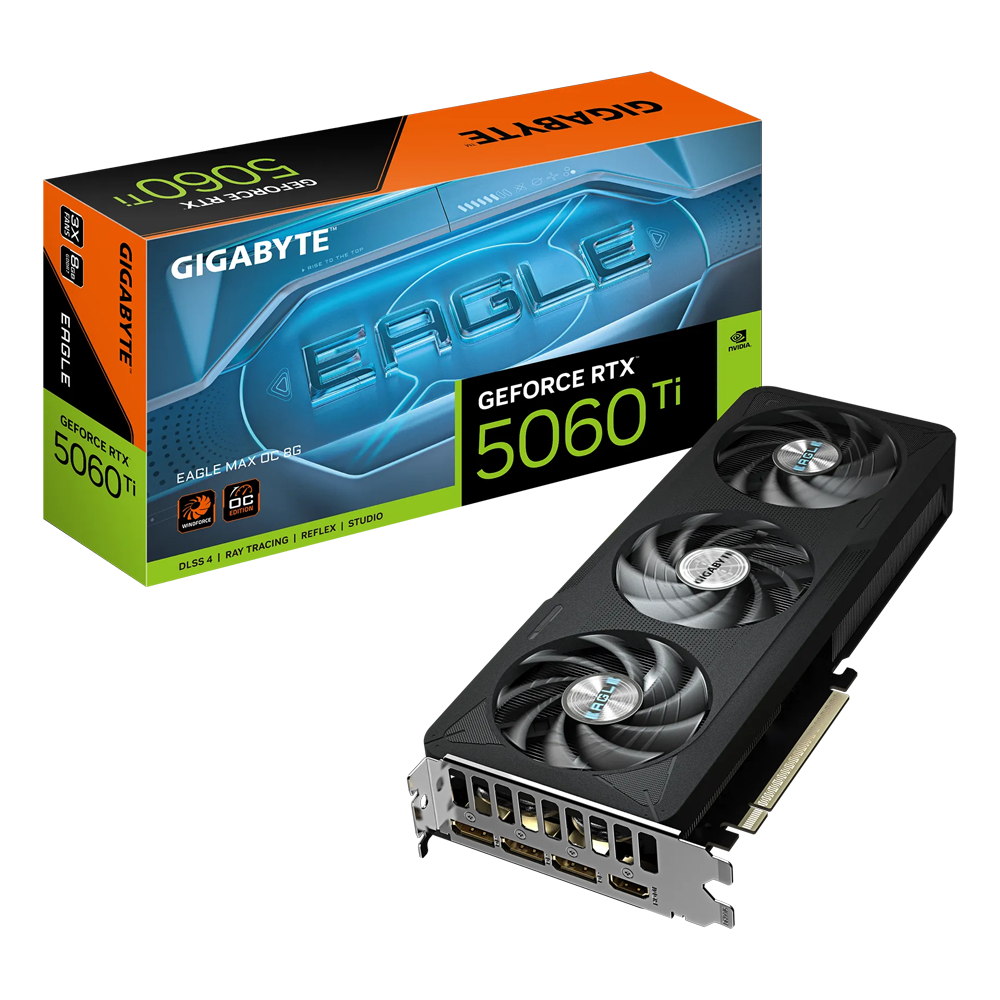GIGABYTE EAGLE MAX GeForce RTX 5060 Ti 8GB OC Graphic Card - Black