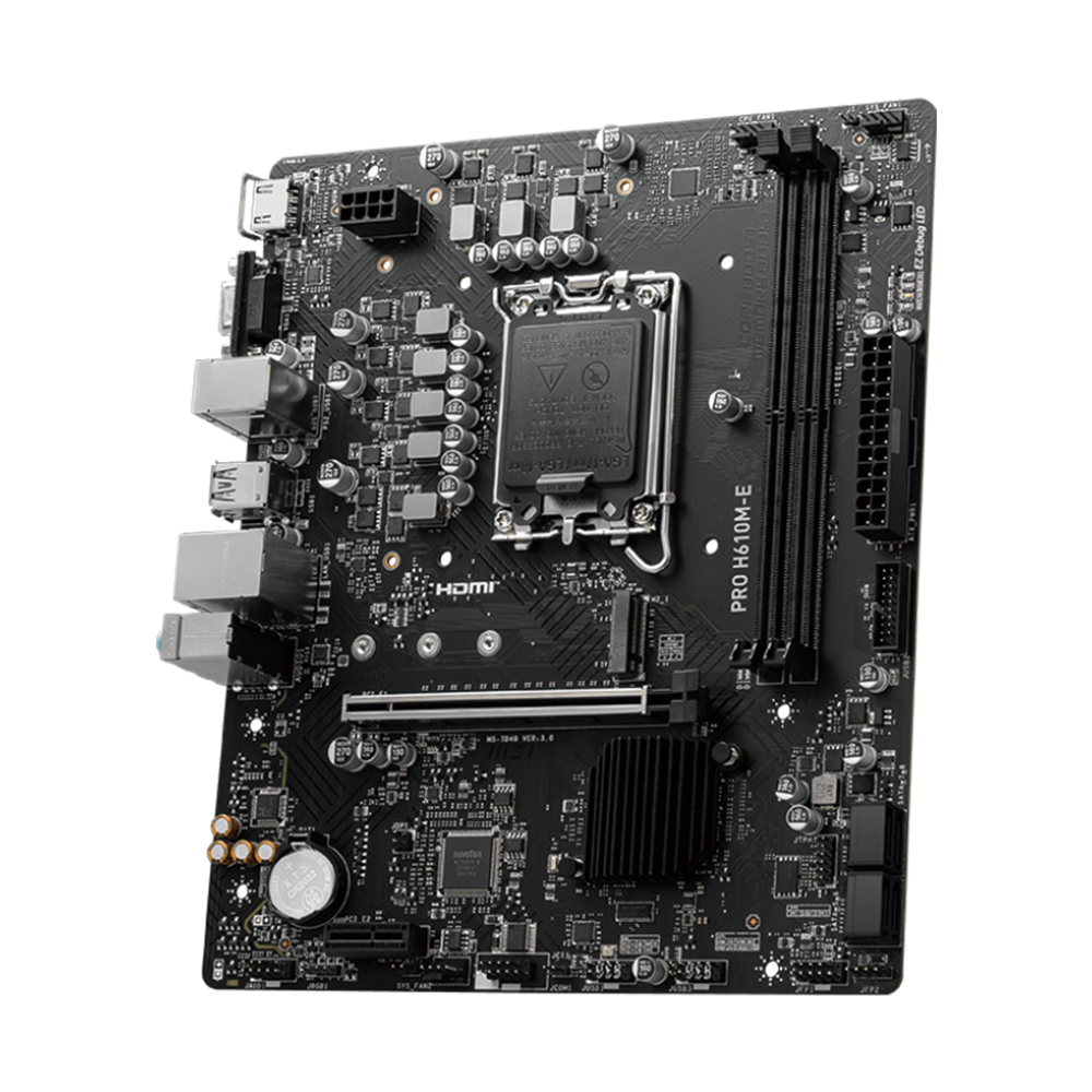 MSI PRO H610M-E DDR5 Motherboard - Black