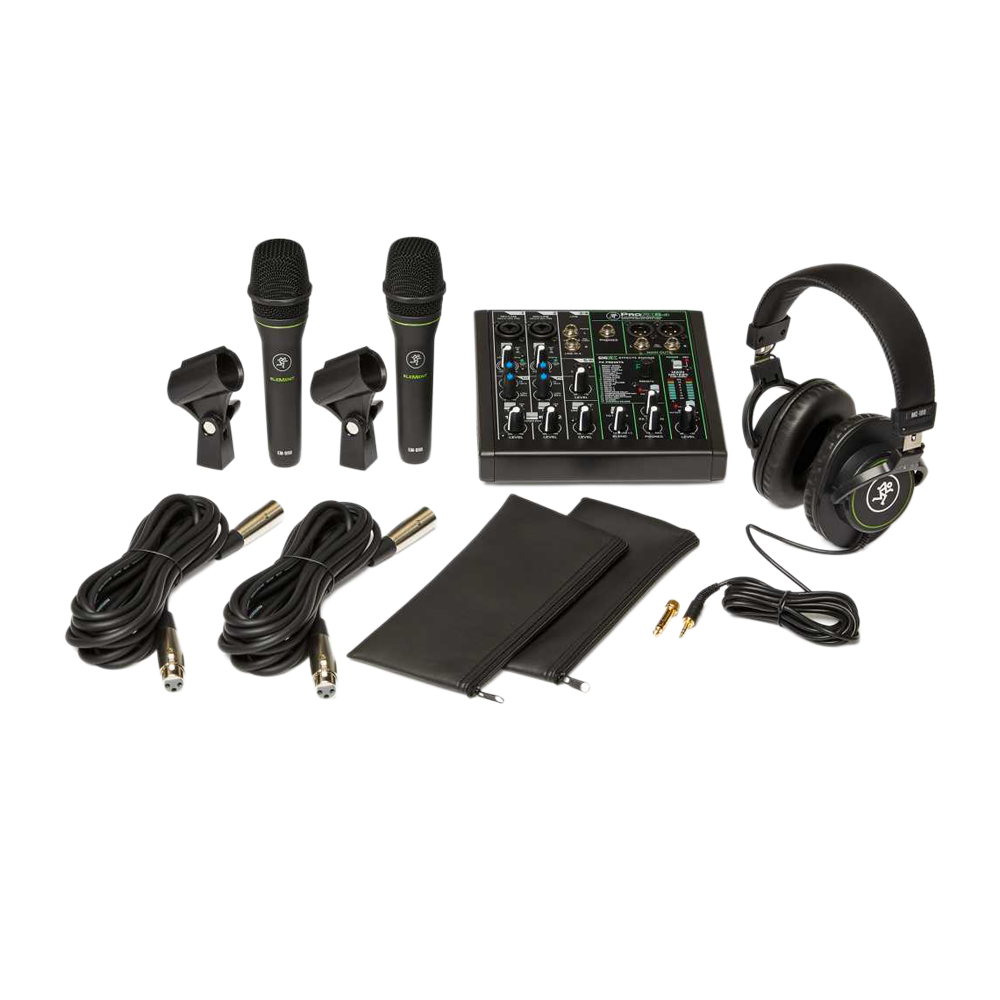 Mackie Performer 6-Channel Mixer With Microphones and Headphone