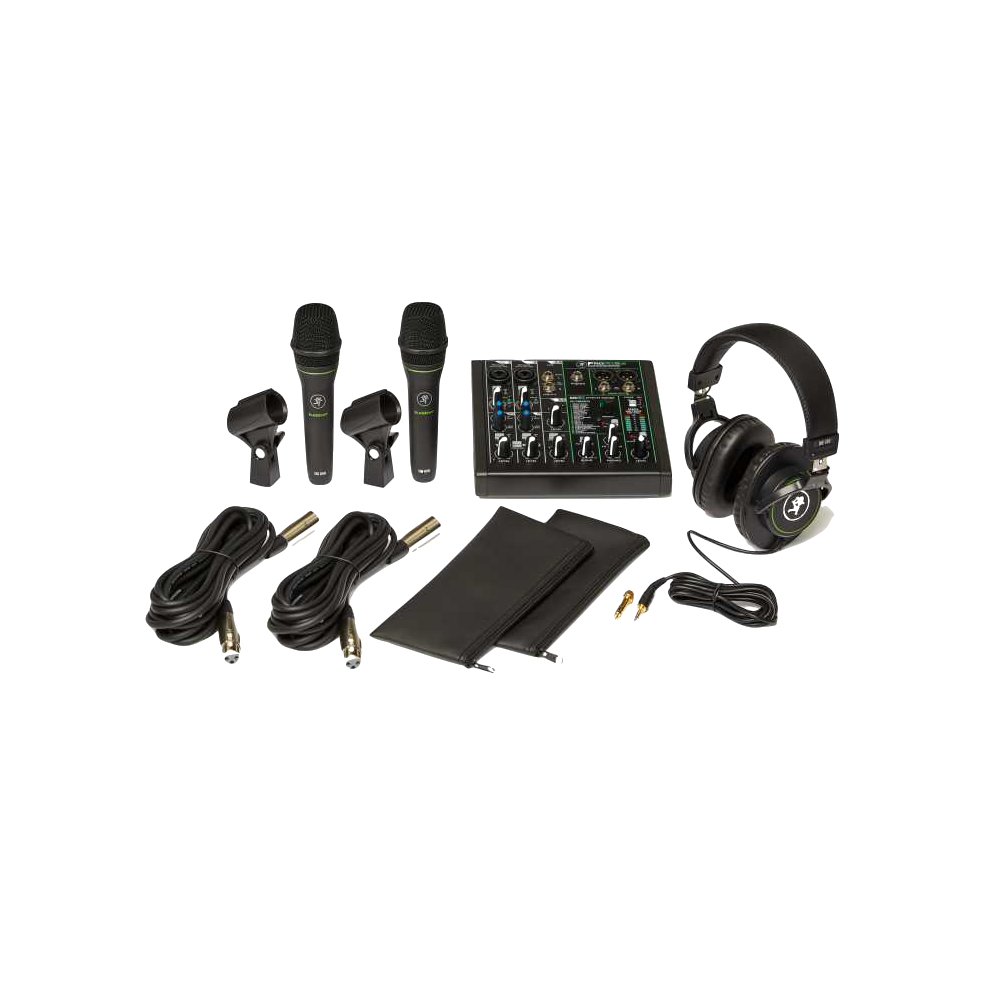 Mackie Performer 6-Channel Mixer With Microphones and Headphone