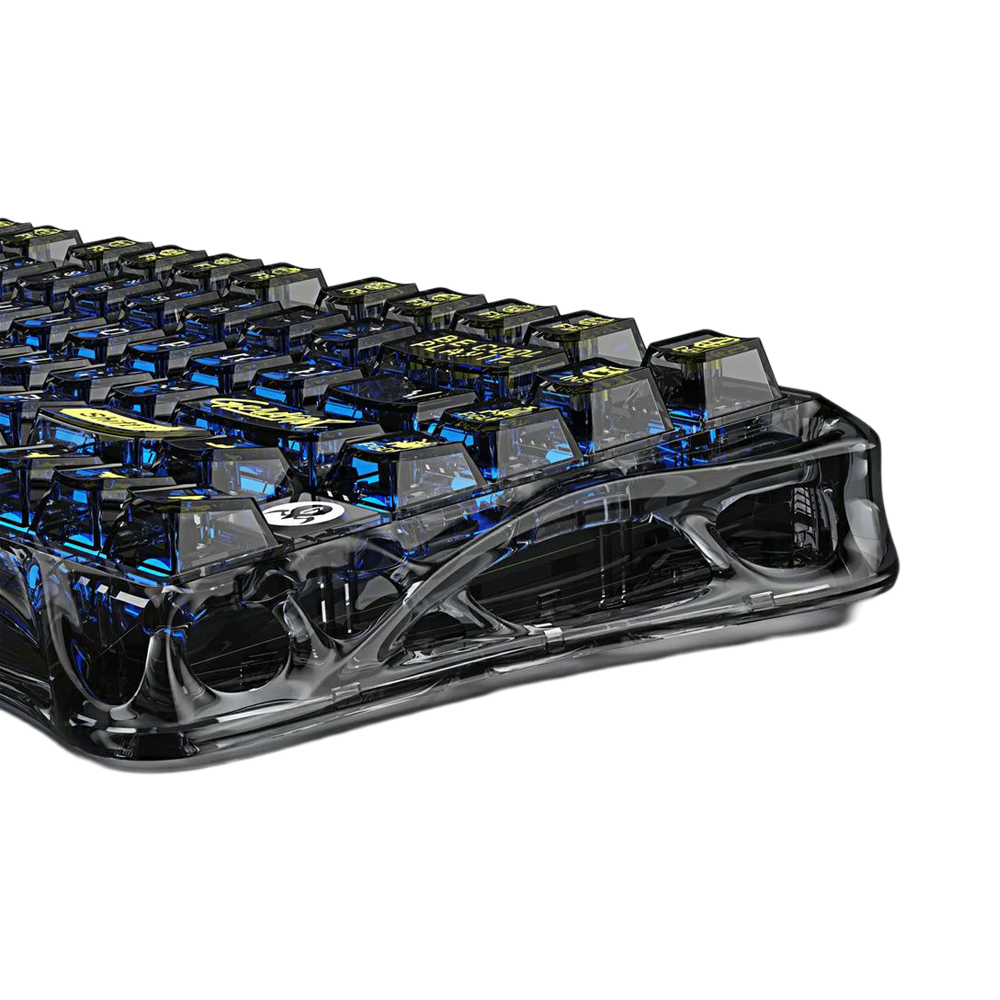 GravaStar Mercury K1 Lite 75% Wireless Mechanical Gaming Keyboard - Transparent Black