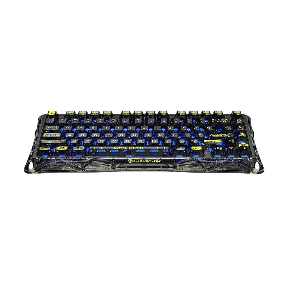 GravaStar Mercury K1 Lite 75% Wireless Mechanical Gaming Keyboard - Transparent Black