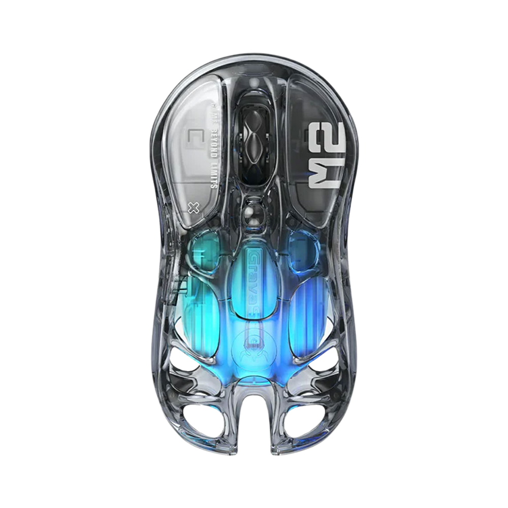GravaStar Mercury M2 Wireless Gaming Mouse - Transparent Black