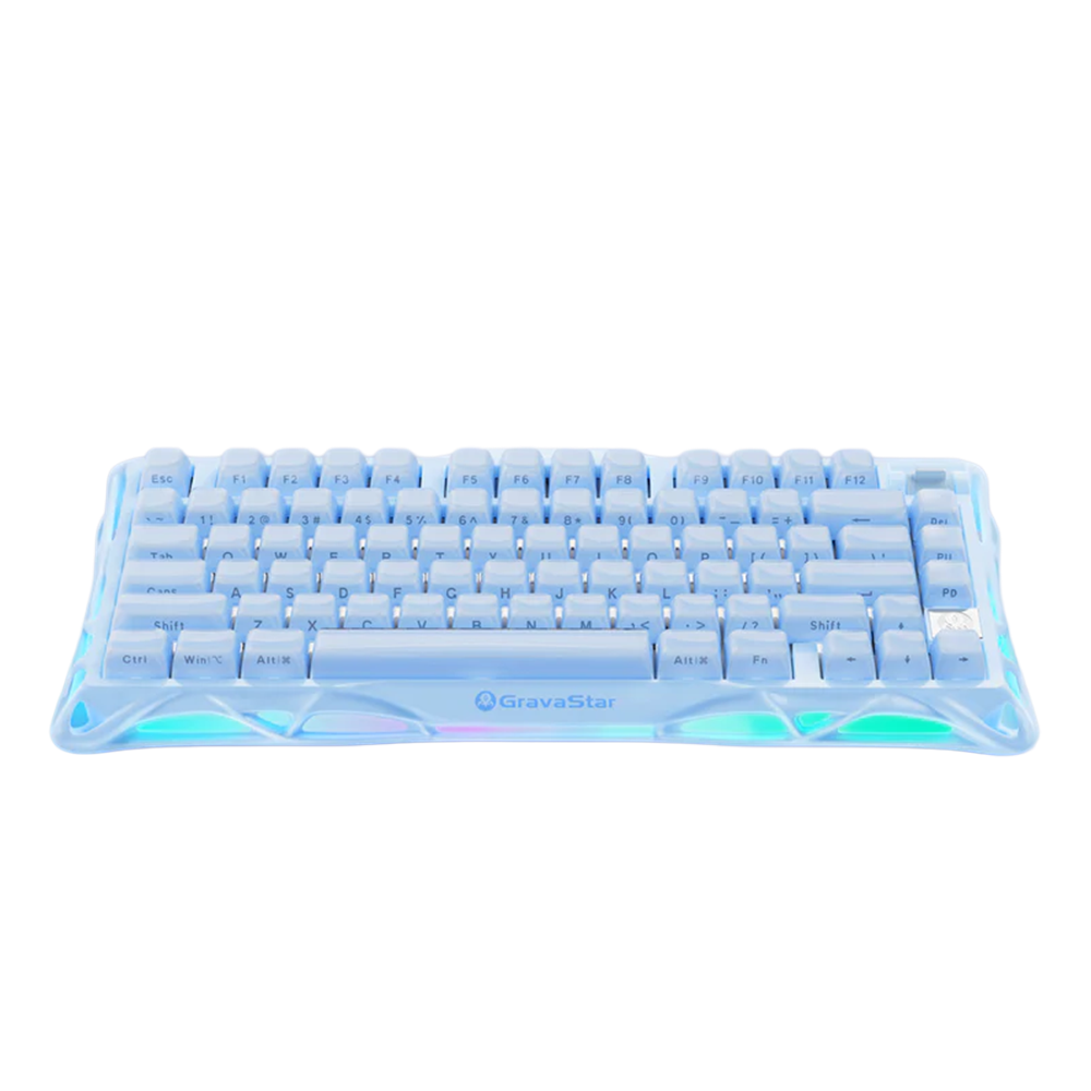 GravaStar Mercury K1 75% Mechanical Wireless Gaming Keyboard - Ice Blue