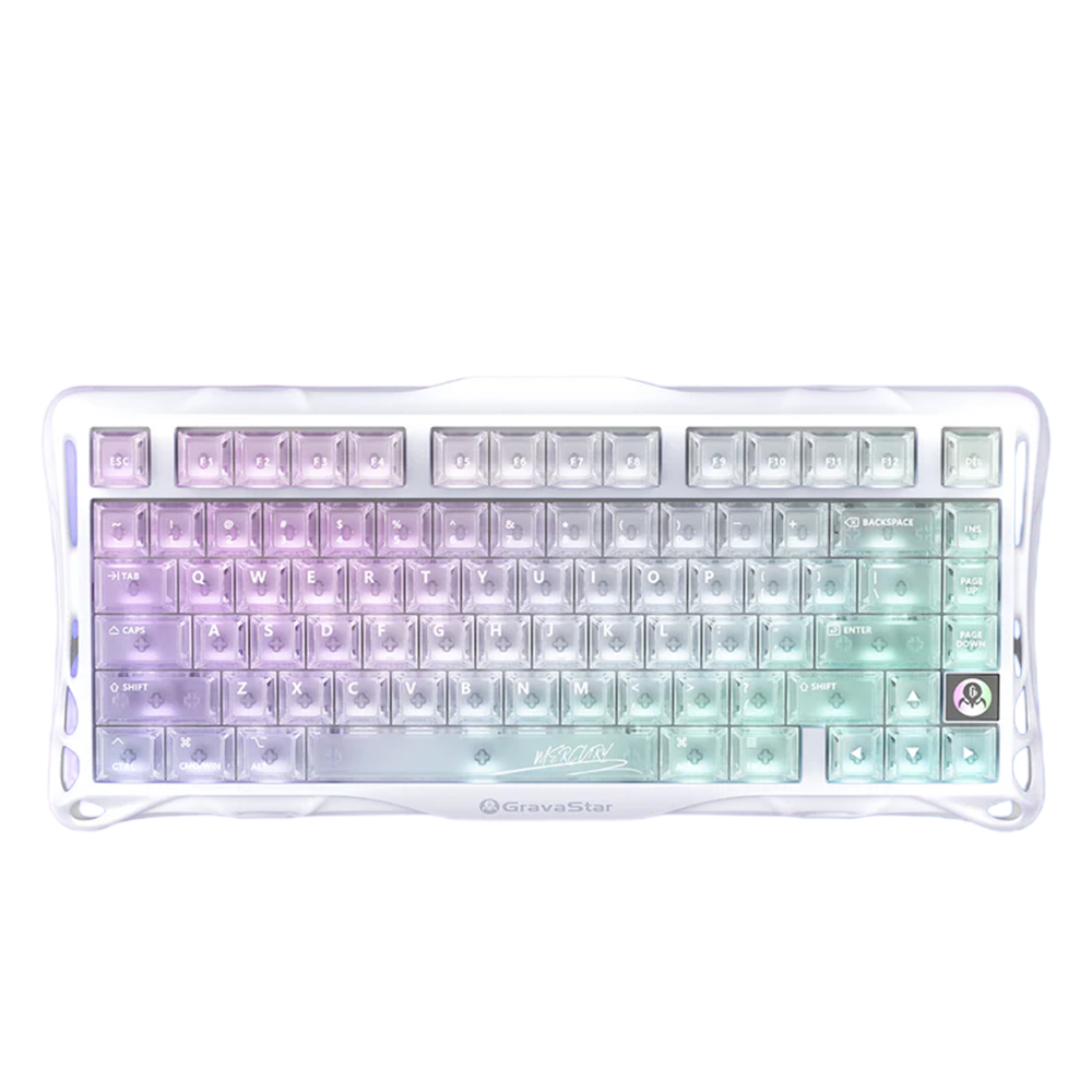 GravaStar Mercury K1 Lite 75% Mechanical Wireless Gaming Keyboard - Crystal Aurora