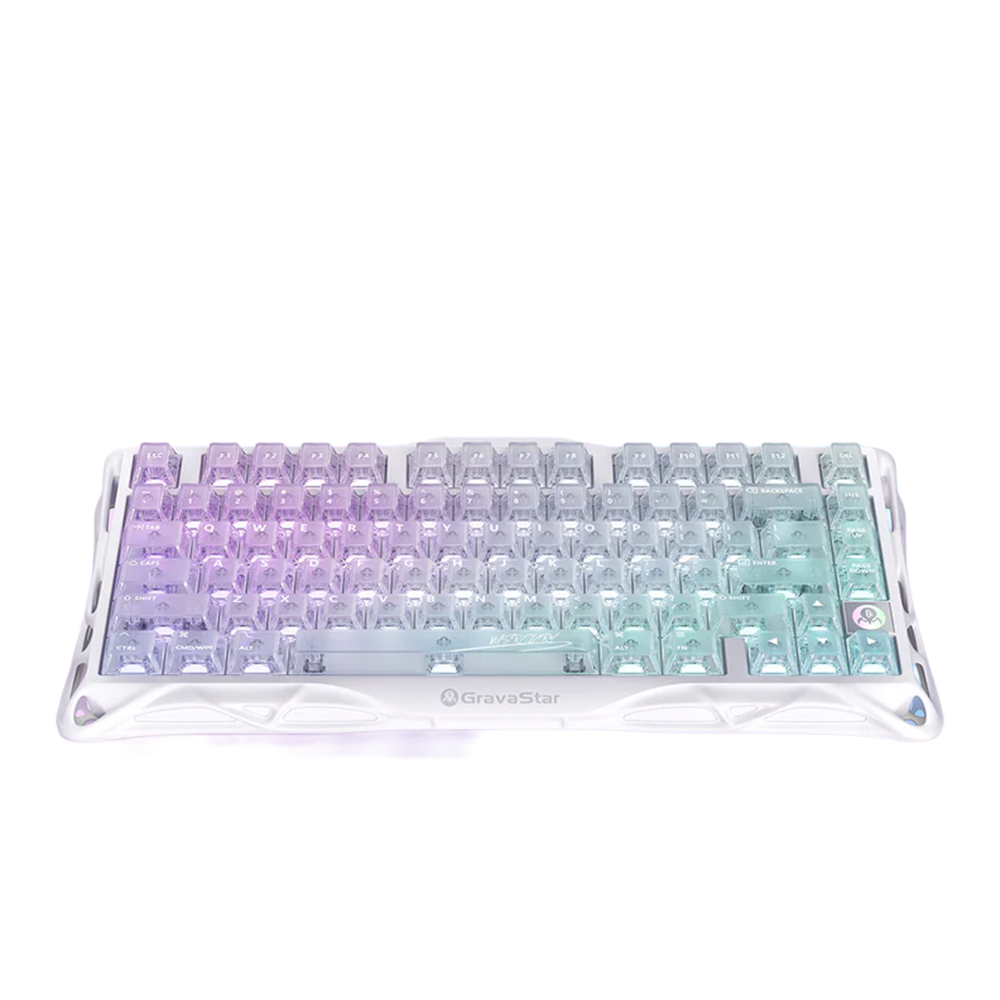 GravaStar Mercury K1 Lite 75% Mechanical Wireless Gaming Keyboard - Crystal Aurora