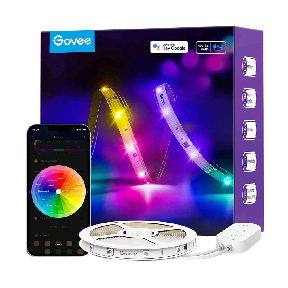 Govee RGBIC Basic Wi-Fi + Bluetooth LED Strip Lights (5 Meter) - H618A