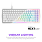 NZXT Function Elite Mini TKL Wired Gaming Keyboard - White