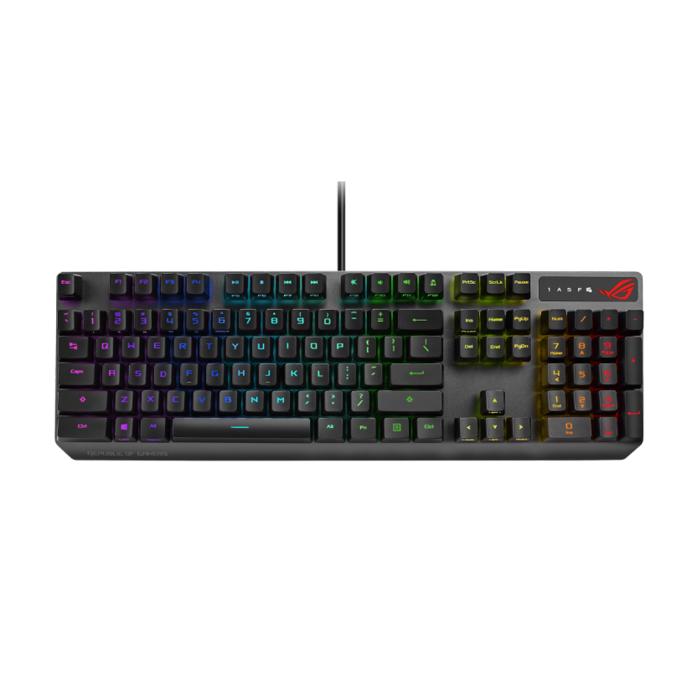ASUS ROG STRIX XA05 SCOPE RGB Wired RX RED Optical Mechanical Switch Keyboard Arabic - Black