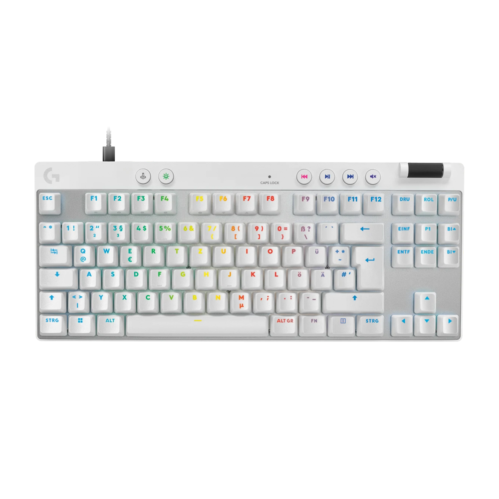 LOGITECH PRO X TKL RAPID Wired Gaming Keyboard - White