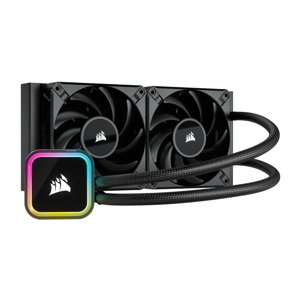 CORSAIR iCUE H100i RGB ELITE Liquid CPU Cooler - Black