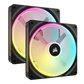 CORSAIR iCUE LINK QX140 RGB 140mm PWM Case Fans Starter Kit With iCUE LINK System Hub - Black