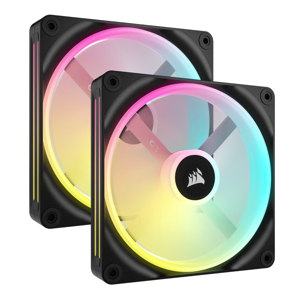 CORSAIR iCUE LINK QX140 RGB 140mm PWM Case Fans Starter Kit With iCUE LINK System Hub - Black