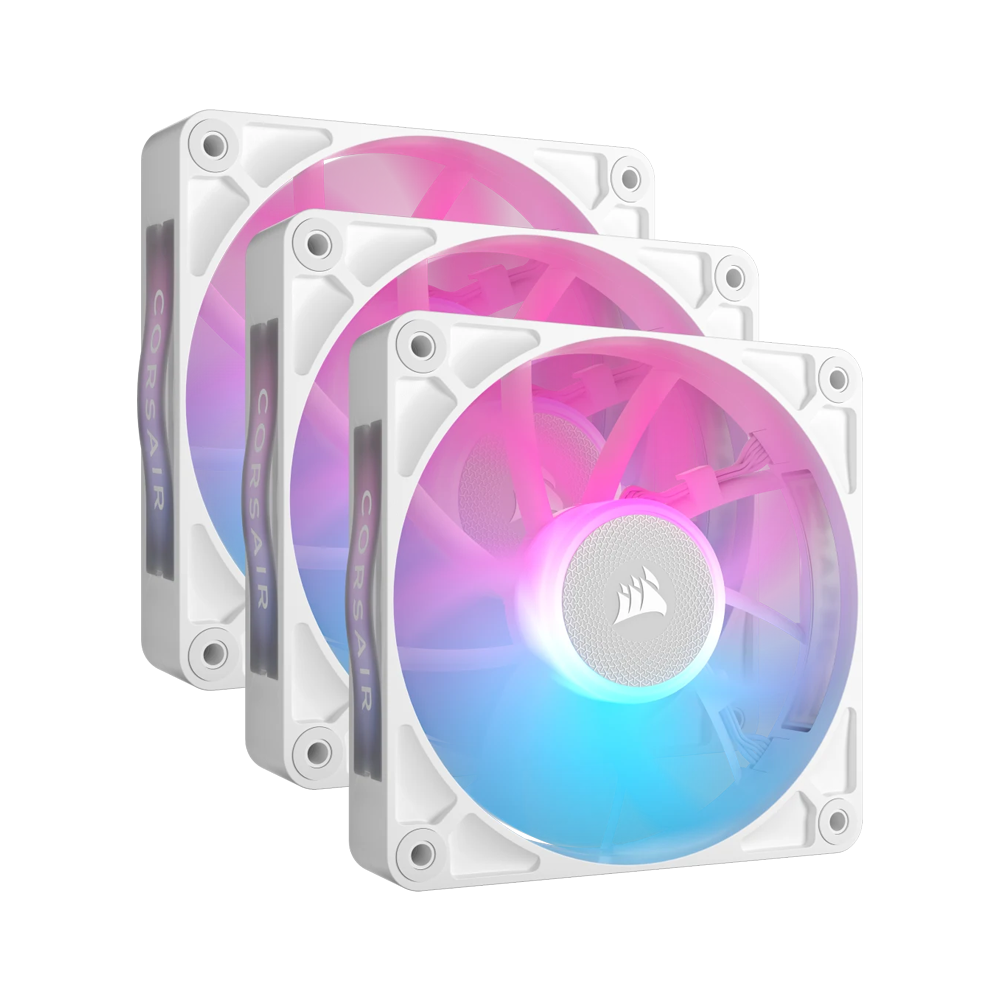 CORSAIR iCUE LINK RX120 RGB 120mm PWM Fan Triple Starter Kit - White
