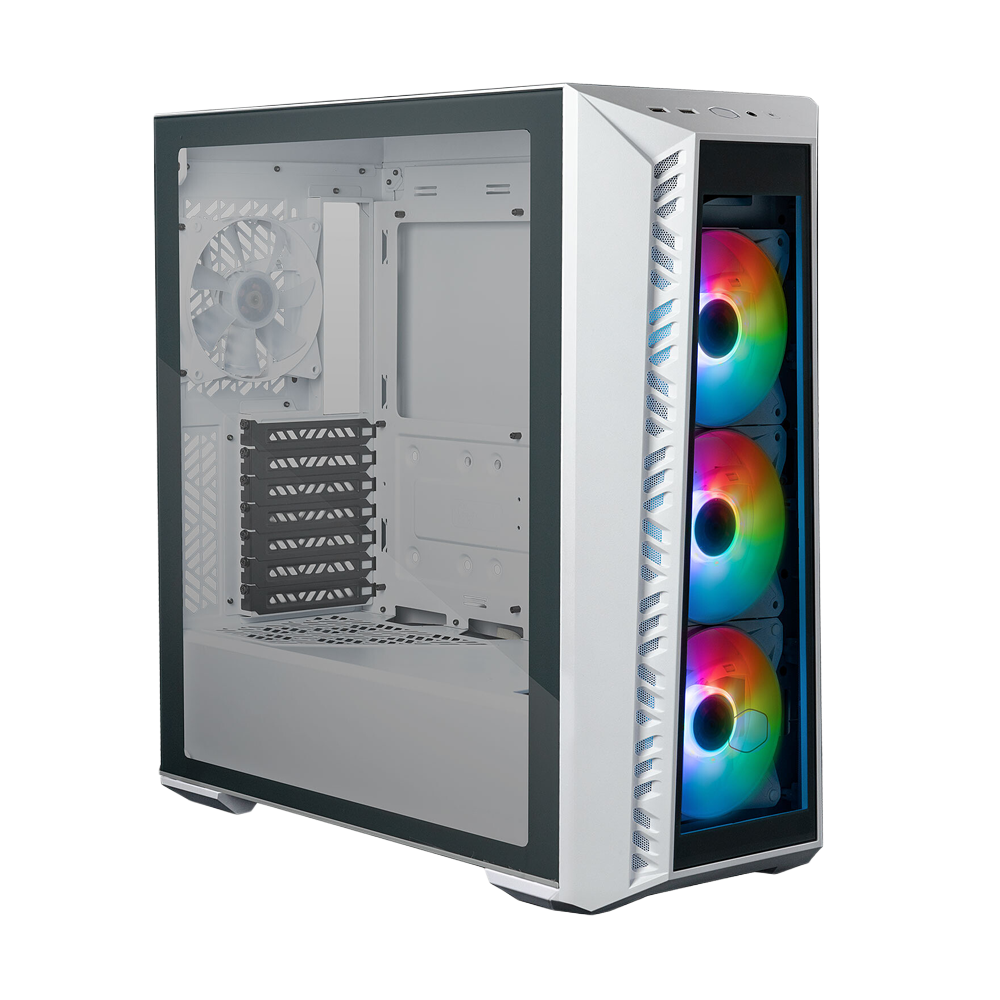Cooler Master MasterBox MB520 Mesh ARGB ATX Mid Tower Case - White
