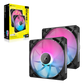 CORSAIR RX140 RGB 140mm PWM Fan Twin Starter Kit - Black