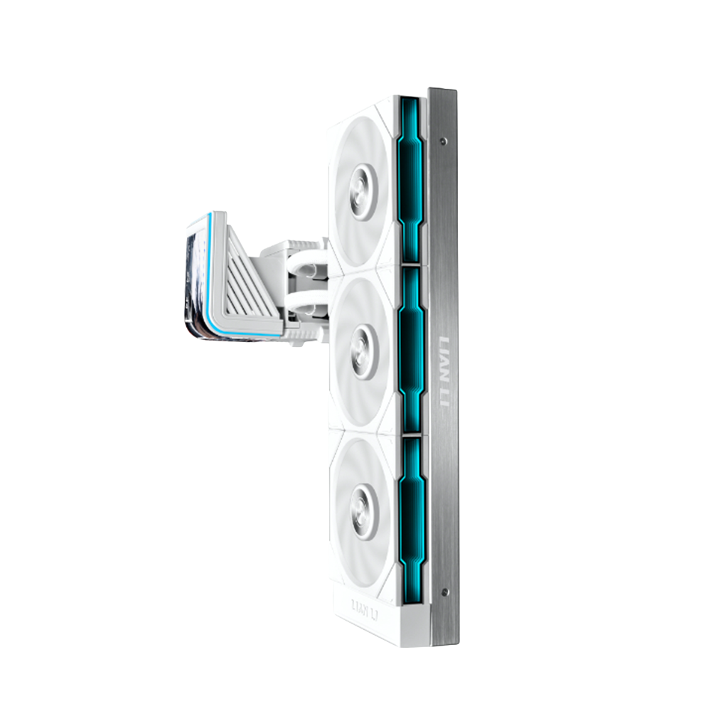 LIAN LI HydroShift II OLED Curved 360TL Liquid Cooler With UNIFAN TL Flex Fans - White