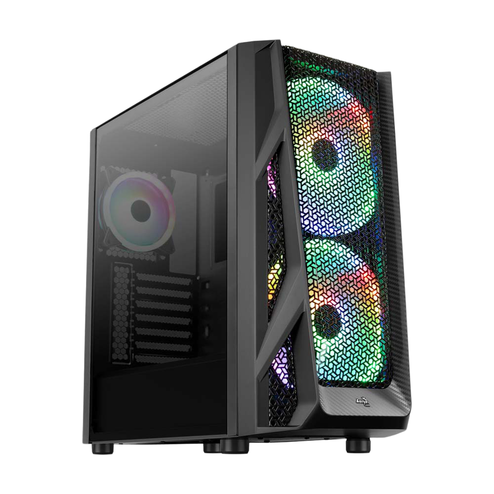Aerocool AirHawk Duo ARGB Mid Tower Case – Black