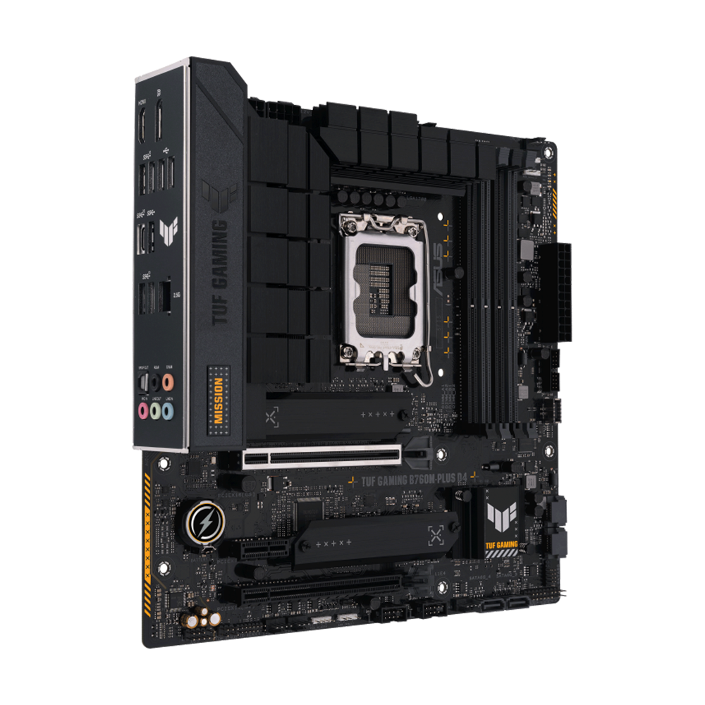 ASUS TUF GAMING B760M-PLUS DDR4 Micro-ATX Motherboard - Black
