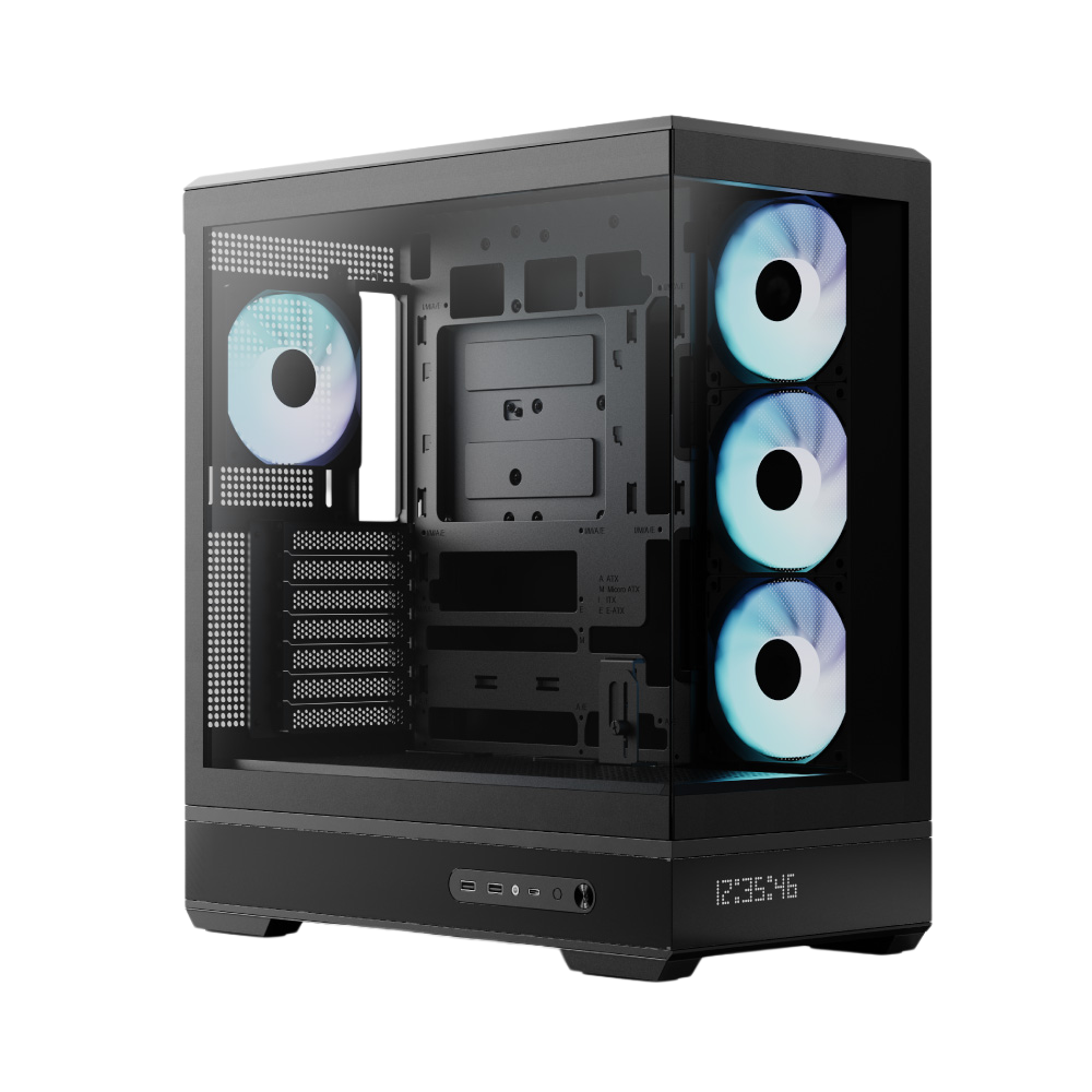 AEROCOOL P500B Digi v1 Mid Tower Case - Black