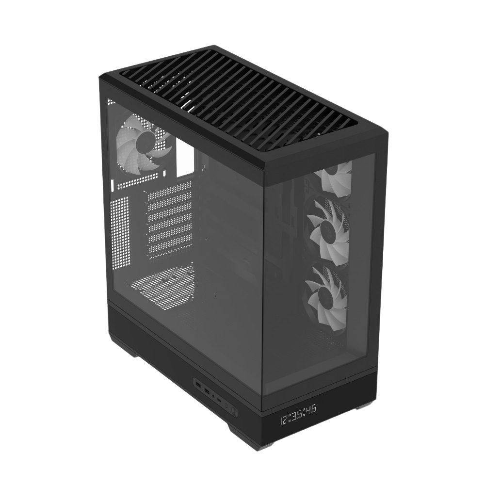 AEROCOOL P500B Digi v1 Mid Tower Case - Black
