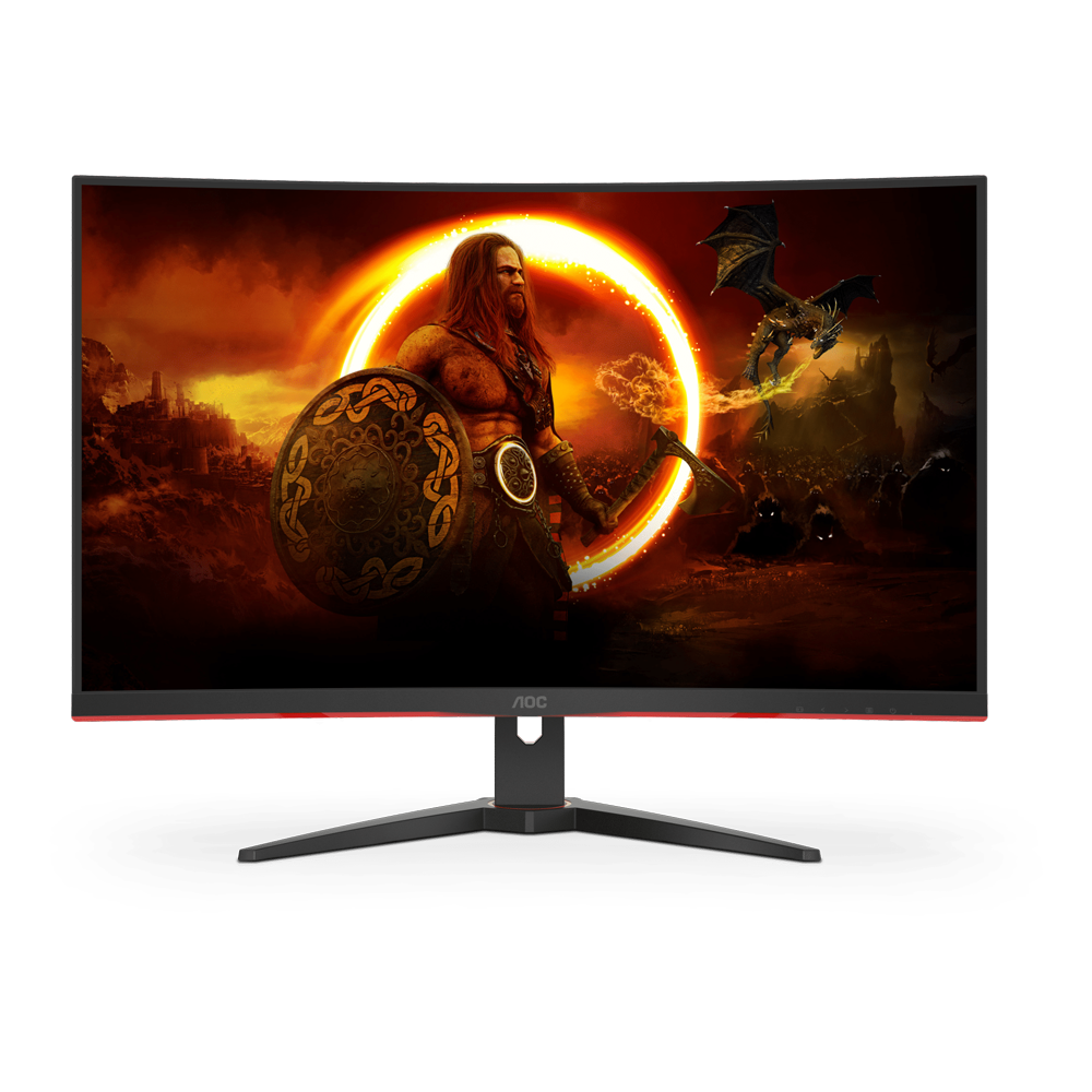 AOC C32G2ZE2 32 Inch 250Hz FHD HDMI 2.0 0.5ms Curved Gaming Monitor - Black