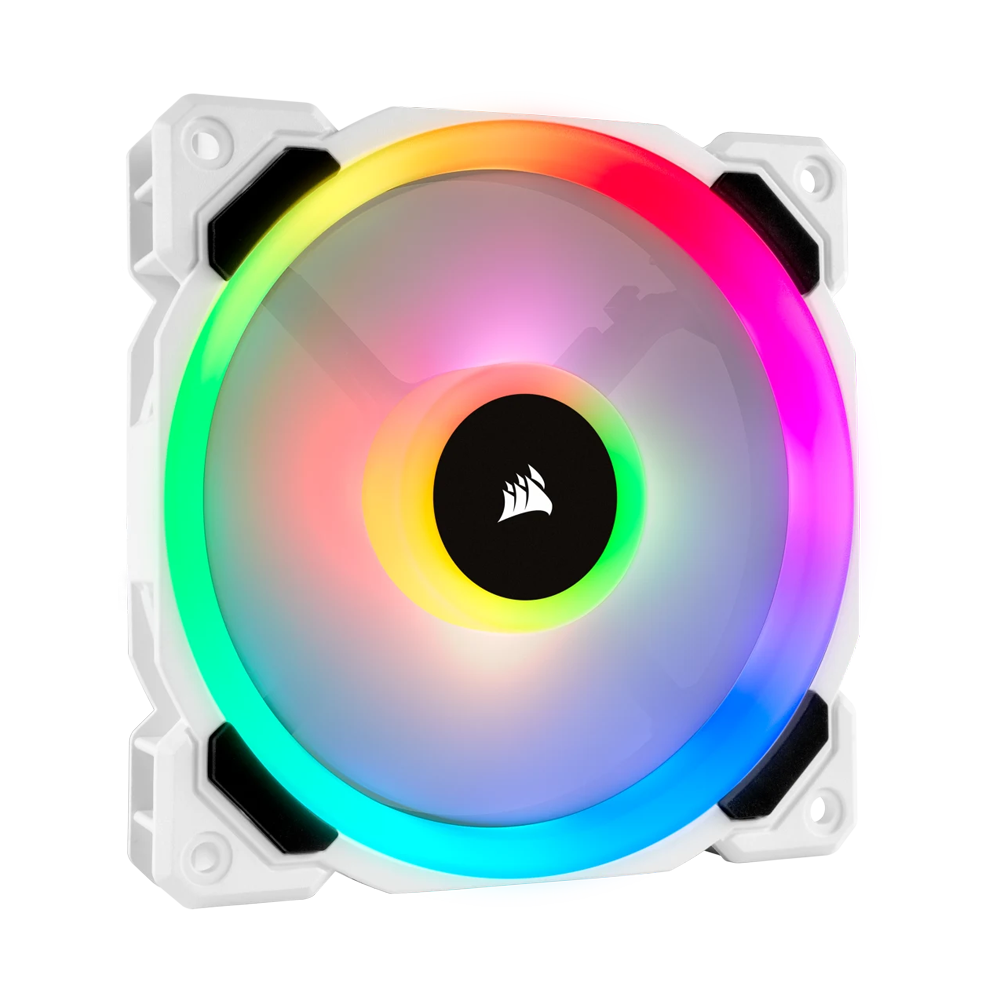 CORSAIR LL120 RGB 120mm Triple Pack With Lighting Node Pro - White